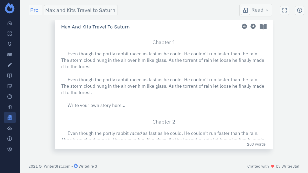 Storyfyre Pro Read Area